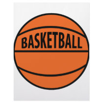 basketball labelled icon letterhead template