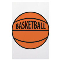 basketball labelled icon stationery