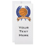 basketball laurel emblem orange and blue custom rack cards
