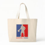 basketball legend tote bags