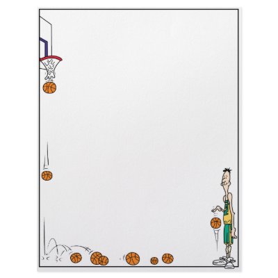 Basketball Letterhead by stationeryshop