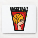 Basketball Logo hand & Ball Mouse Pad