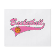 basketball logo pink womens girls full color flyer