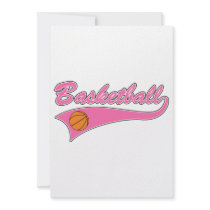 basketball logo pink womens girls personalized announcement