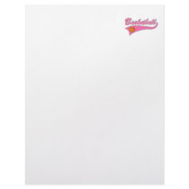 basketball logo pink womens girls custom letterhead