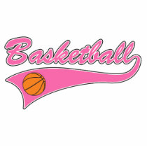 basketball logo pink womens girls photo cut outs