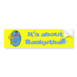 Basketball Moves - Yellow and Blue Bumper Sticker