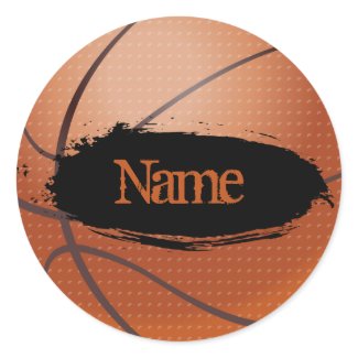 Basketball Name Sticker - Template sticker