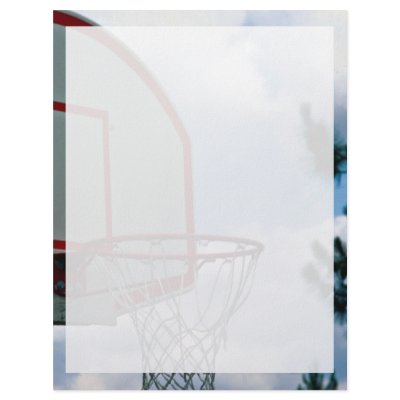 Basketball net customized letterhead by inspirelove
