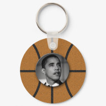 Basketball Obama Keychain