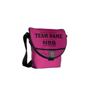 pink basket ball bag