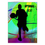 Basketball on a Psychedelic Court - Customize Card