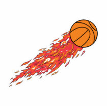 basketball on fire acrylic cut out
