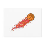 basketball on fire postcards