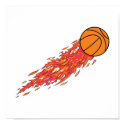basketball on fire posters