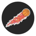 basketball on fire stickers