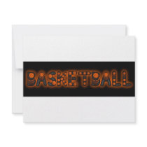 BASKETBALL ORANGE invitations by TattooFont3D BASKETBALL ORANGE invitations