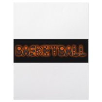 BASKETBALL ORANGE letterhead by TattooFont3D BASKETBALL ORANGE letterhead