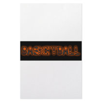 BASKETBALL ORANGE stationery by TattooFont3D BASKETBALL ORANGE stationery