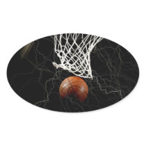 Basketball Oval Sticker