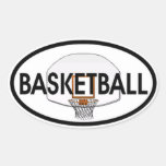 Basketball Oval Sticker