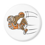 Basketball Owl Refrigerator Magnet