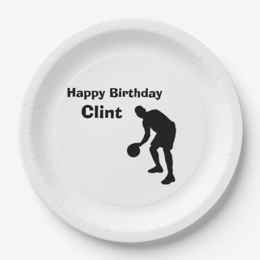 "Basketball" Paper Plates Zazzle