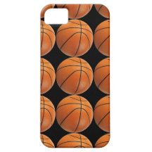 Basketball Pattern on Black iPhone 5 Cases