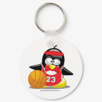 Basketball Penguin keychains by fightcancertees Basketball Penguin keychains