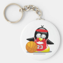 Basketball Penguin Keychains