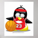 Basketball Penguin print