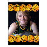 Basketball photo birthday card cards