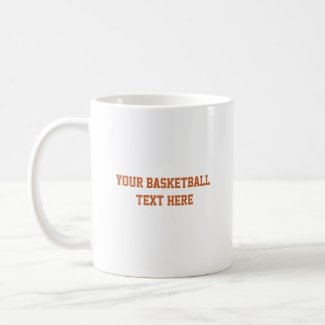 Basketball player and ball custom coffee mugs