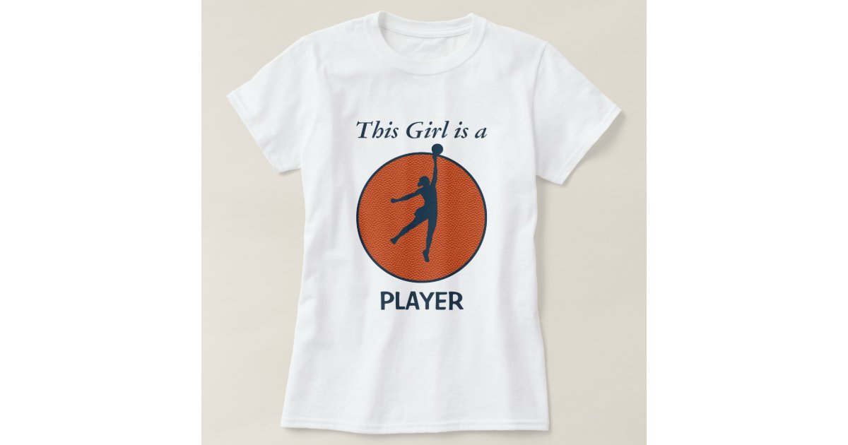 Basketball Player Girl TShirt Zazzle