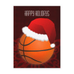 basketball player Holiday greeting postcards