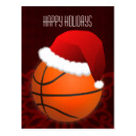basketball player Holiday greeting postcards