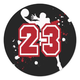 BASKETBALL PLAYER NUMBER 23 sticker