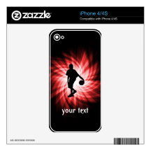 Basketball Player; Red Decals For The iPhone 4S