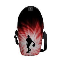 Basketball Player; Red Messenger Bag