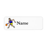 basketball player running return address labels