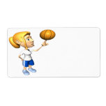 Basketball Player Shipping Label