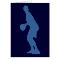 Basketball Player Silhouette Card