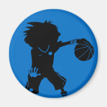 Basketball Player Silhouette Magnet