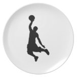 Basketball Player Silhouette Party Plates