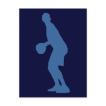 Basketball Player Silhouette Postcard