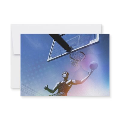 Basketball Player Slam Dunk Personalized Invites by graficallyminded