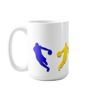 Basketball players hoops   basketball coffee mugs by SportsUniverse