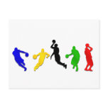 Basketball players hoops   basketball post card