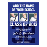 Basketball Player's Sports Graduation Shirt Number Personalized Invitations