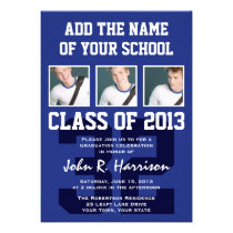 Basketball Player's Sports Graduation Shirt Number invitations